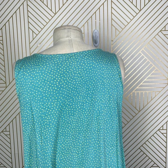 Marimekko Kissi Sleeveless Polka Dot Tank Dress Turquoise Size US Small - Picture 5 of 12